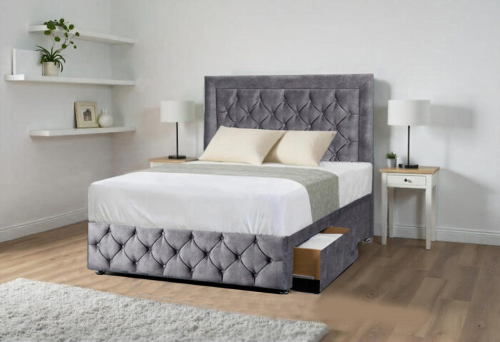 divan bed and headboard