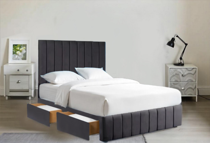 Dark Grey Divan Bed