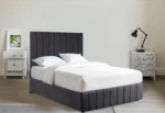 Dark Grey Divan Bed side