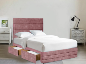 pink Velvet Divan Bed