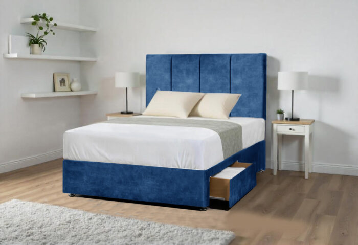 Blue Victoria Divan Bed